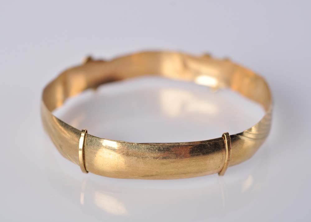 Pair of Vintage Gold-Filled Baby Bangle Bracelets