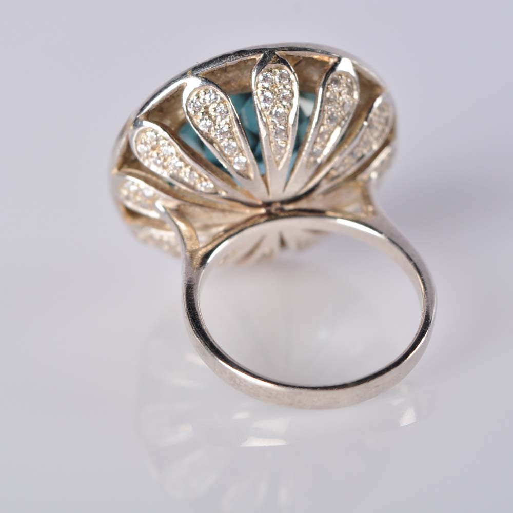 Pair of 925 Sterling Silver Rings