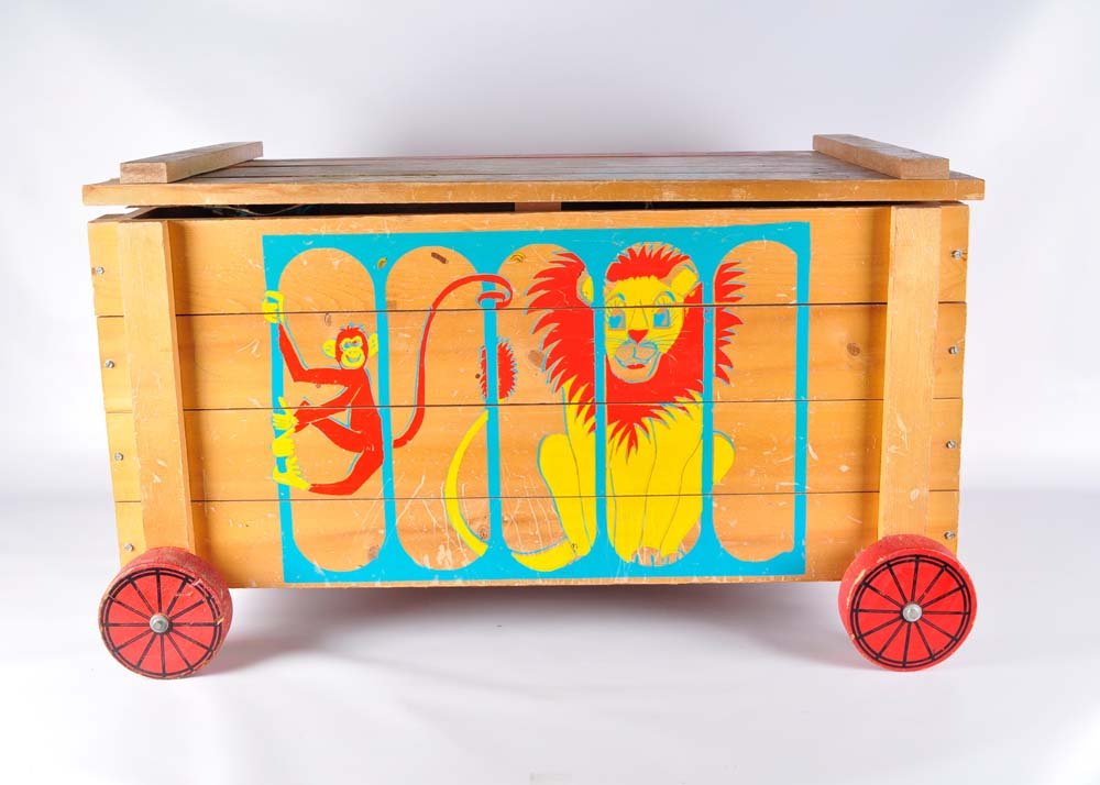 Vintage Wood Toy Wagon