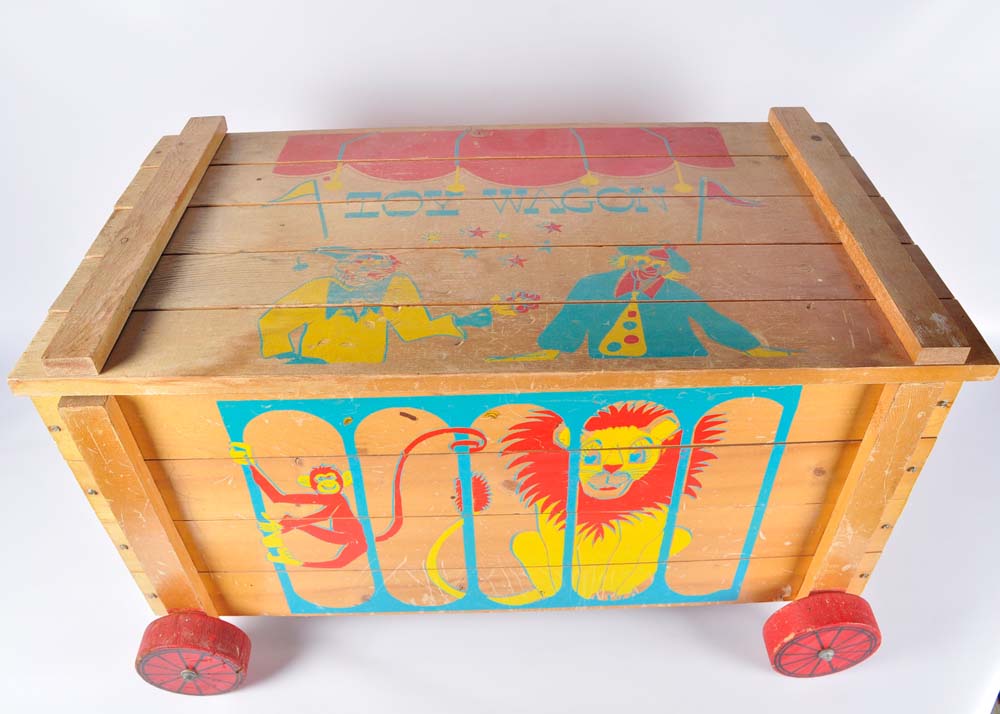 Vintage Wood Toy Wagon
