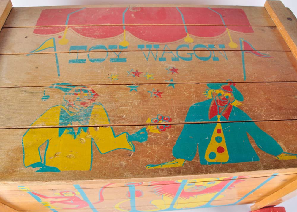 Vintage Wood Toy Wagon
