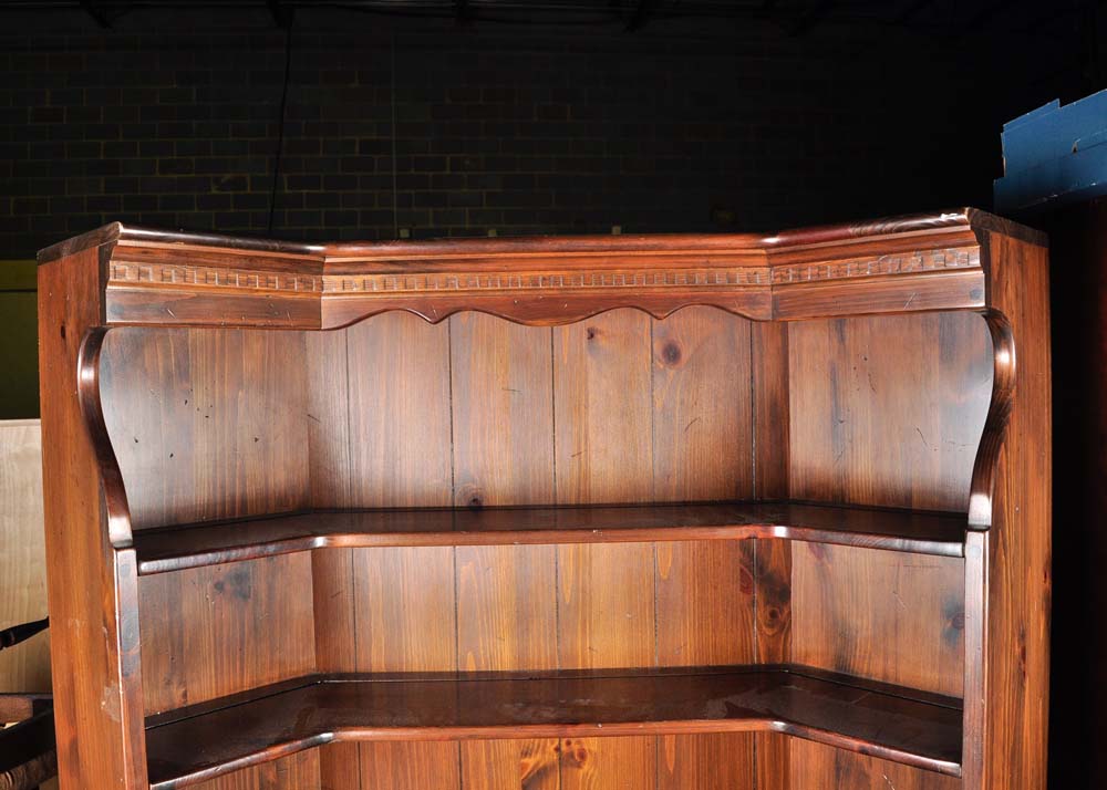 Dark Wood Ethan Allen Corner Cabinet