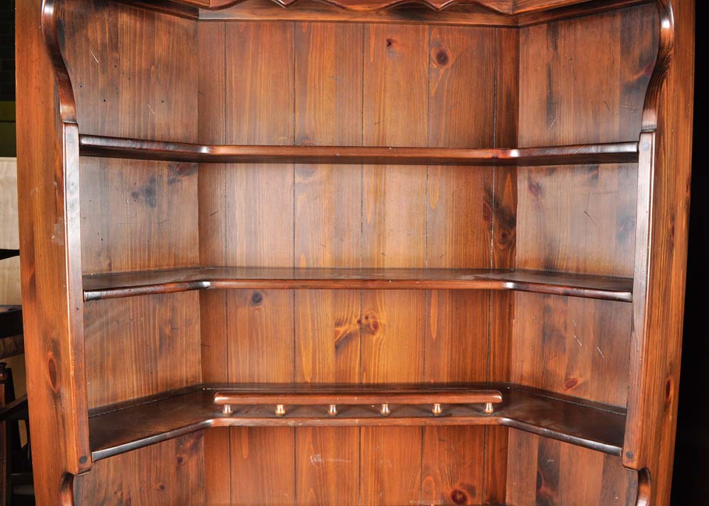 Dark Wood Ethan Allen Corner Cabinet