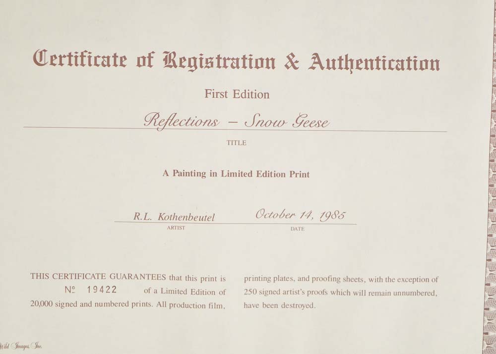 R.L. Kothenbeutel Limited Edition Prints