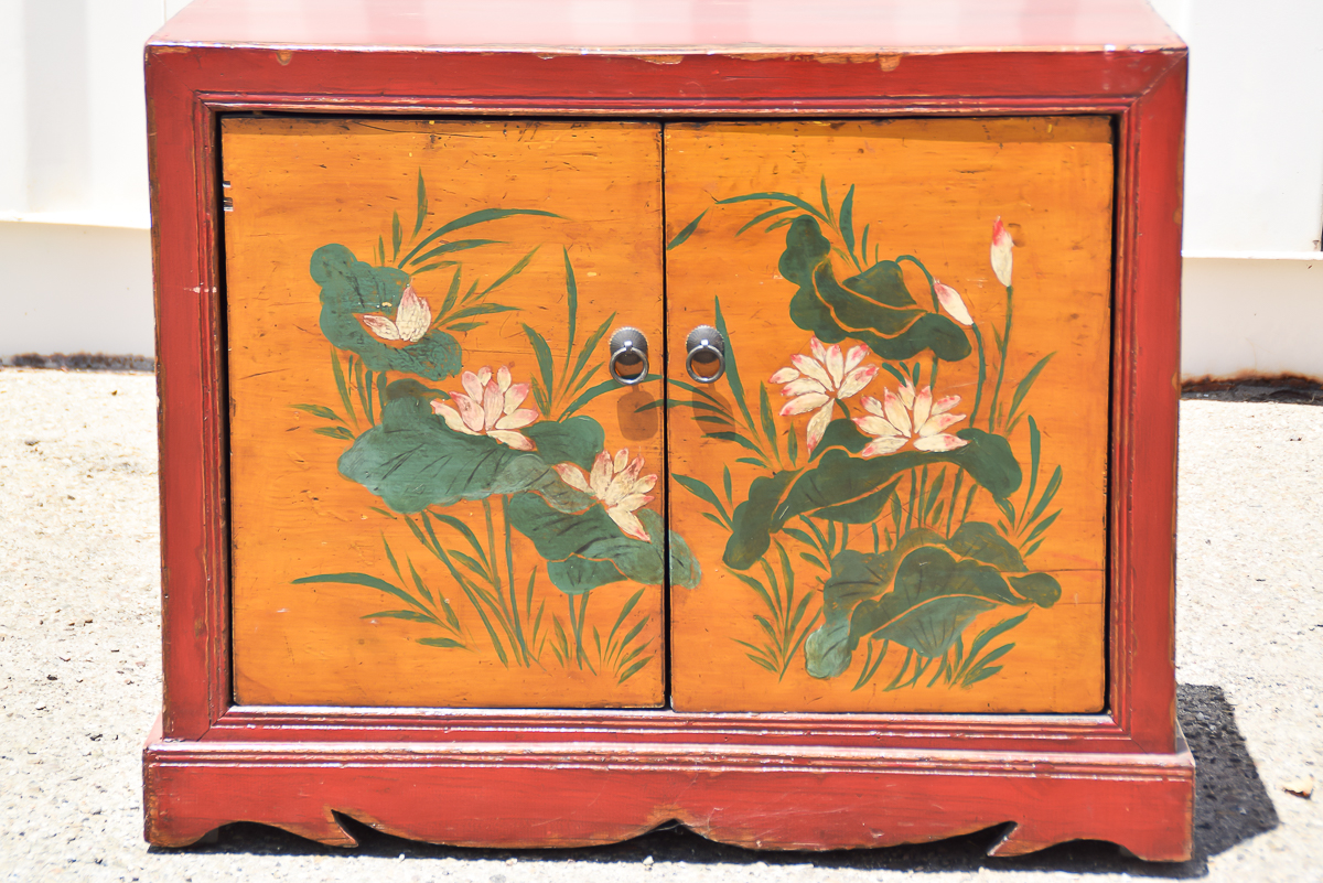 Hand Painted Asian Cupboard