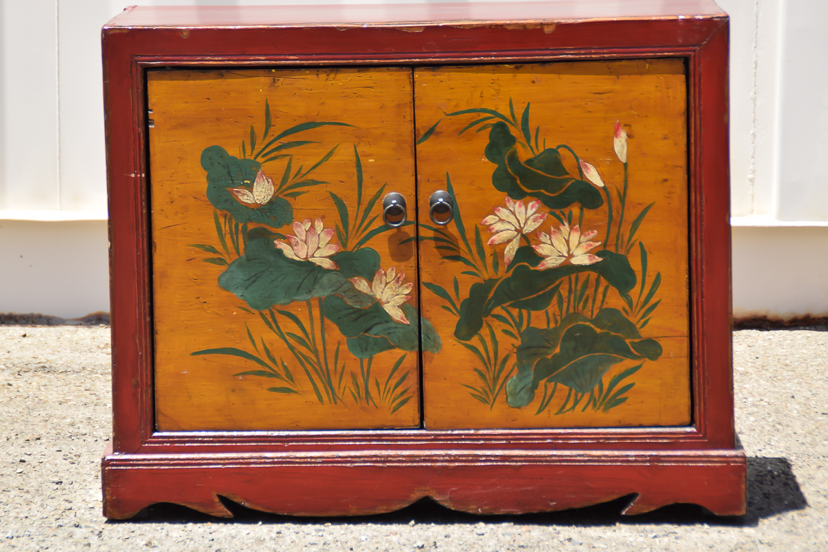 Hand Painted Asian Cupboard