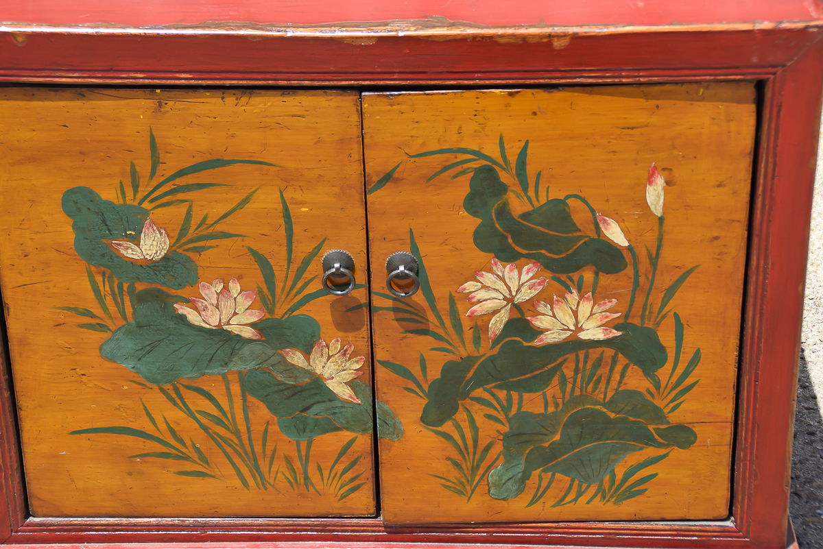 Hand Painted Asian Cupboard