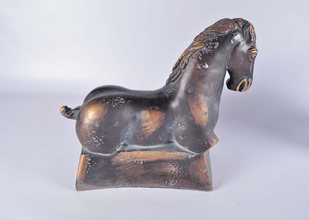 Pair of Decorative Pottery Table Sculptures