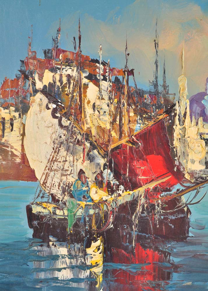 Ferini Signed Acrylic Painting