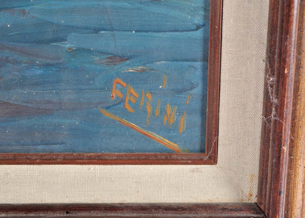 Ferini Signed Acrylic Painting