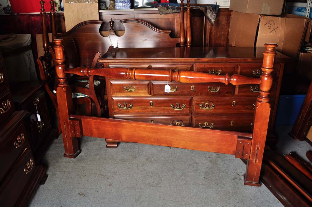 Queen Cherry Four Poster Bed