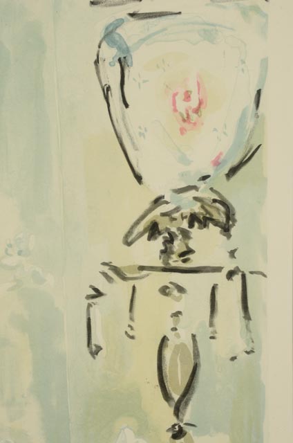 Sarah Churchill Signed LE Hand-Pulled Lithograph "Interior View"