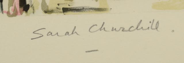 Sarah Churchill Signed LE Hand-Pulled Lithograph "Interior View"