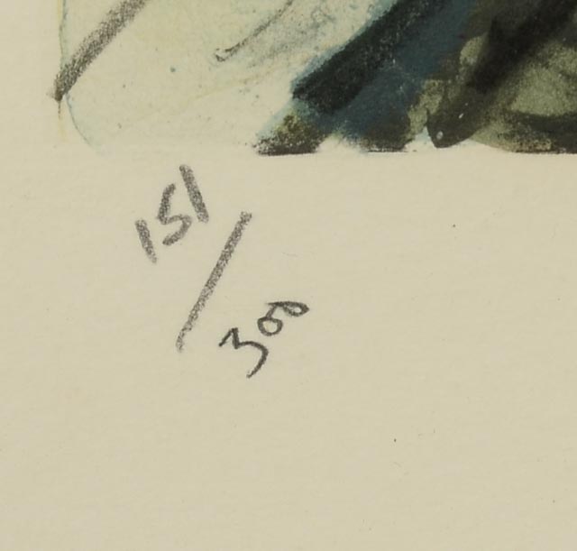 Sarah Churchill Signed LE Hand-Pulled Lithograph "Interior View"