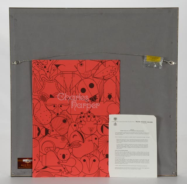 Charley Harper Signed Limited Edition Serigraph "Crow in the Snow"