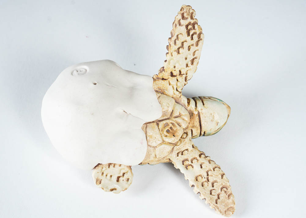 Ceramic Baby Sea Turtle Sculpture