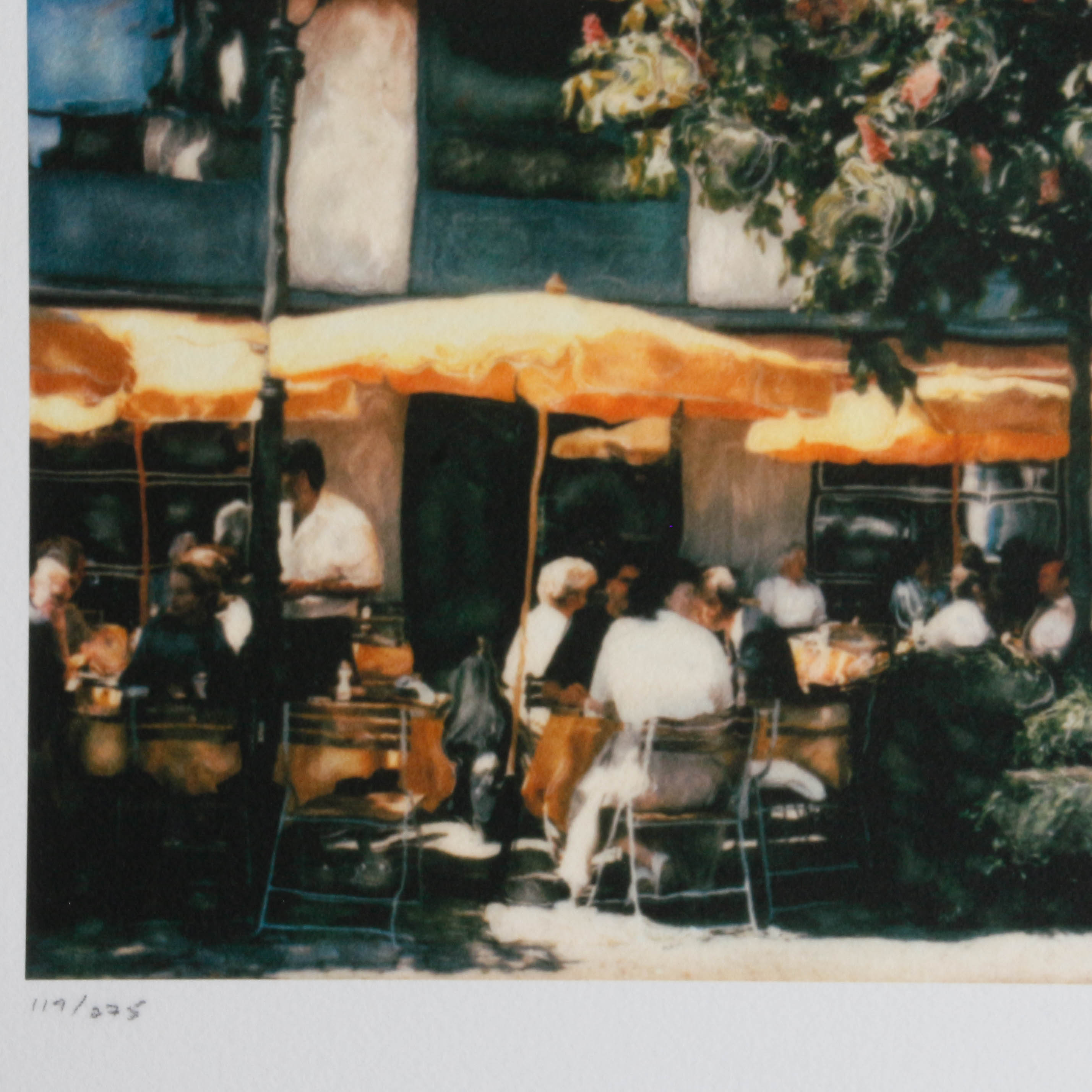 Rodriguez Giclée "Side Walk Cafe with Motorbike"