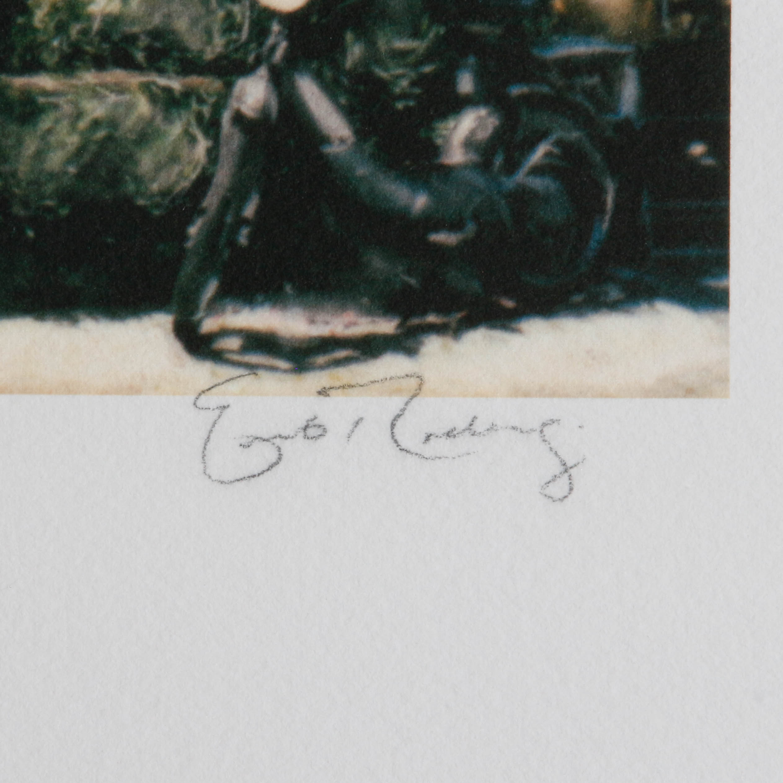 Rodriguez Giclée "Side Walk Cafe with Motorbike"