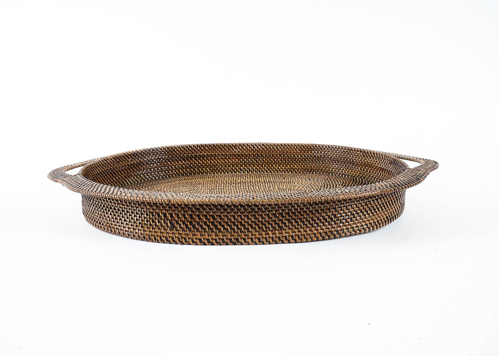 WIlliams-Sonoma Woven Nito Fiber Chargers and Tray with Basket