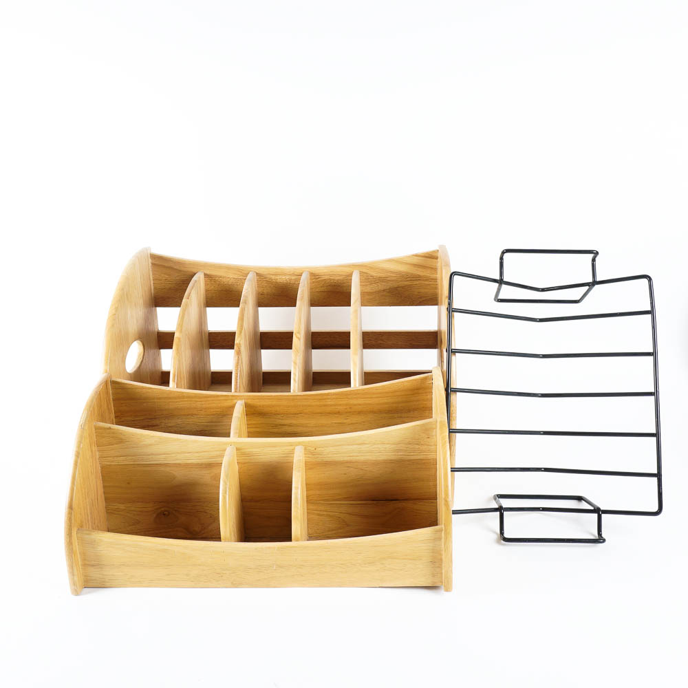 Solid Wood Kitchen Organizers and Cookbook Stand