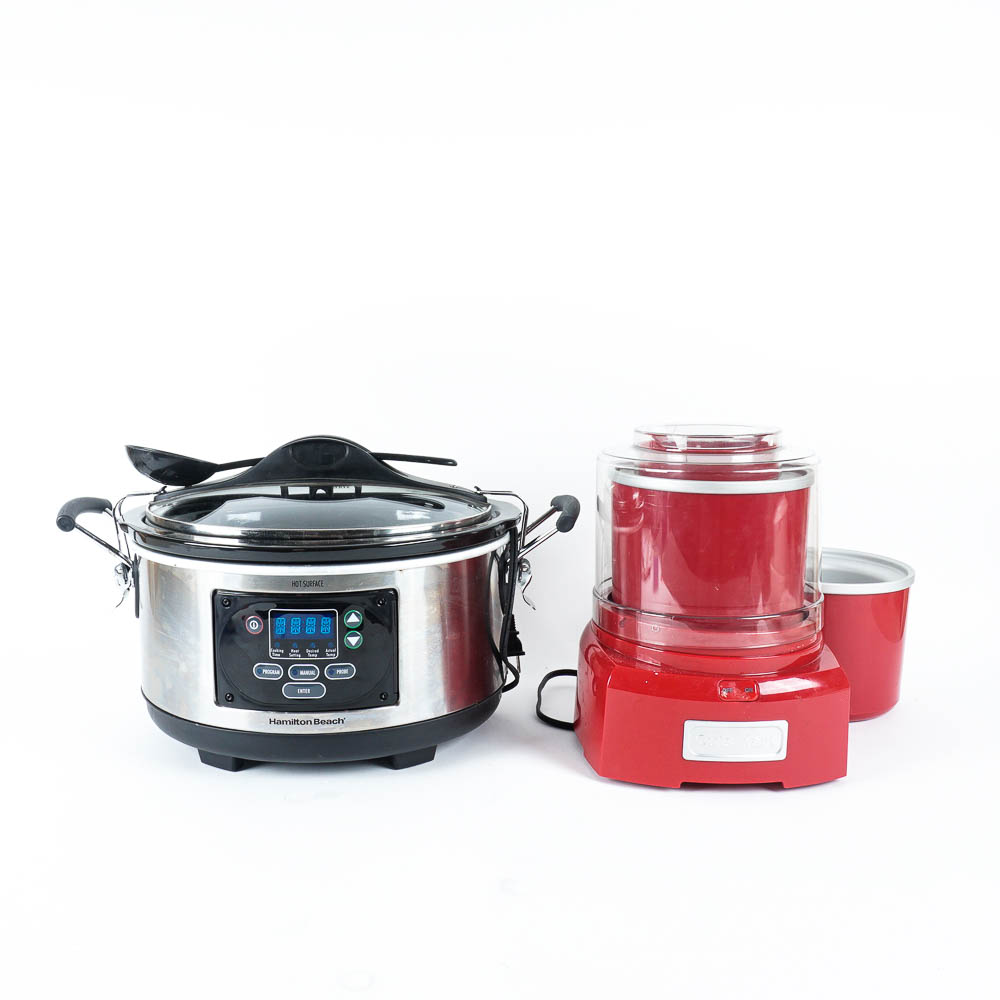 Cuisinart Ice Cream Maker and Hamilton Beach Slow Cooker