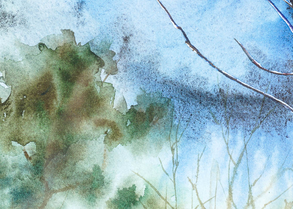 "The Spirit of Bear Meadow" Watercolor on Handmade Paper by Mike McFarland