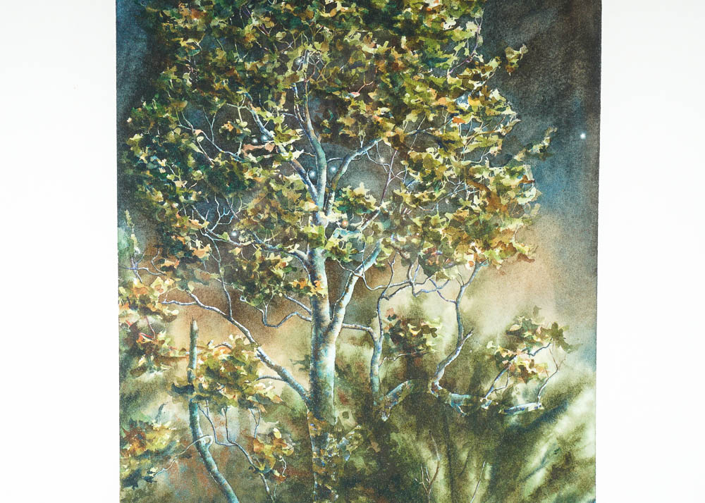 "Twilight of Summer" Watercolor on Handmade Paper by Mike McFarland