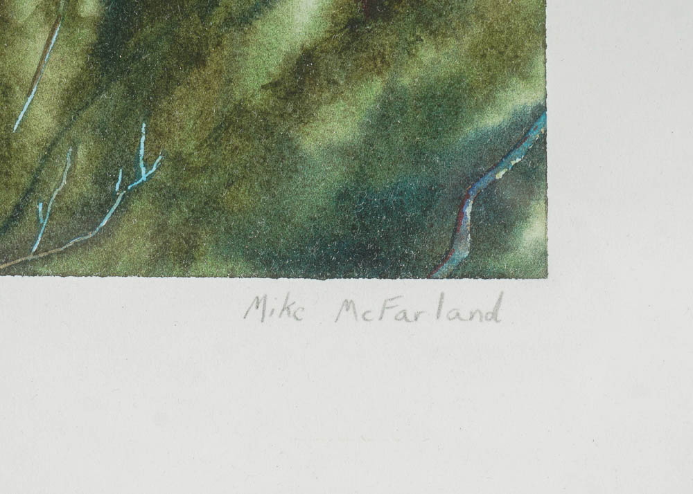 "Twilight of Summer" Watercolor on Handmade Paper by Mike McFarland