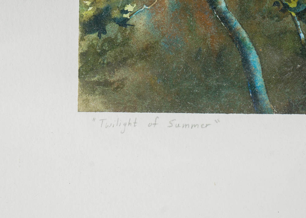 "Twilight of Summer" Watercolor on Handmade Paper by Mike McFarland