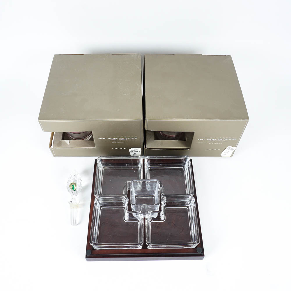 Snack Server and Glass Set