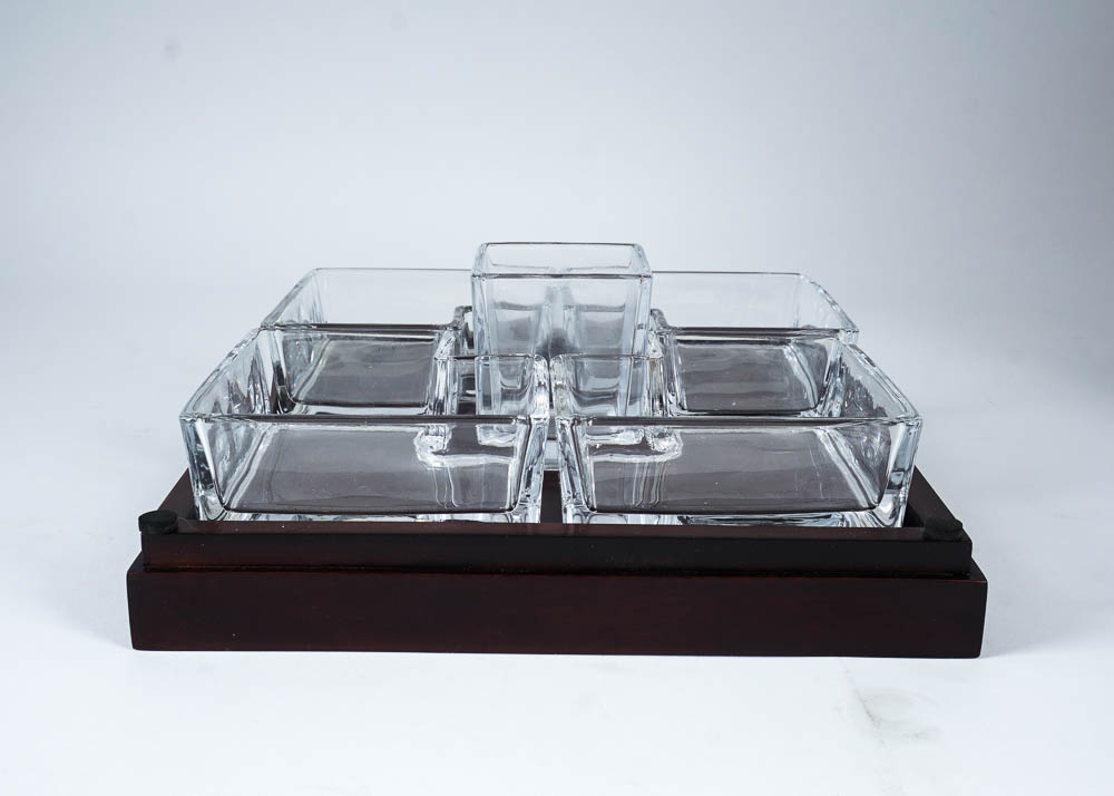 Snack Server and Glass Set