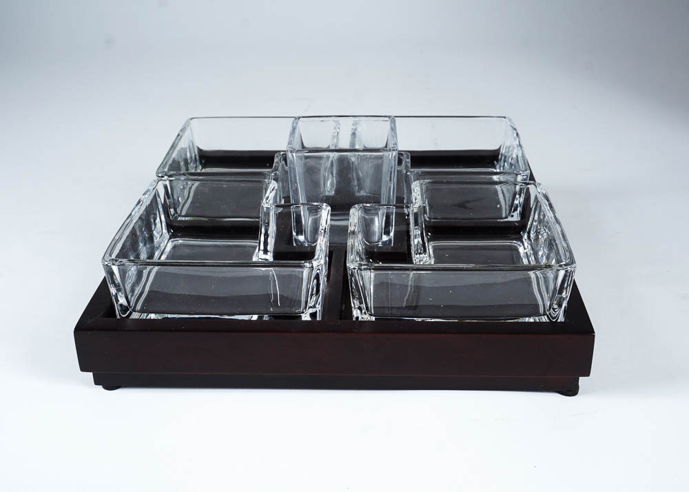Snack Server and Glass Set