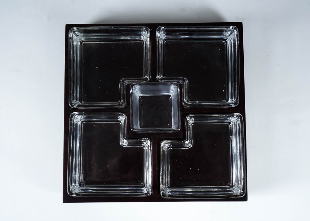 Snack Server and Glass Set