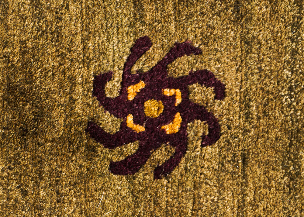 Hand Knotted Neutral Nepalese Area Rug