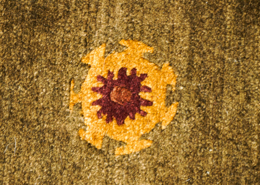 Hand Knotted Neutral Nepalese Area Rug