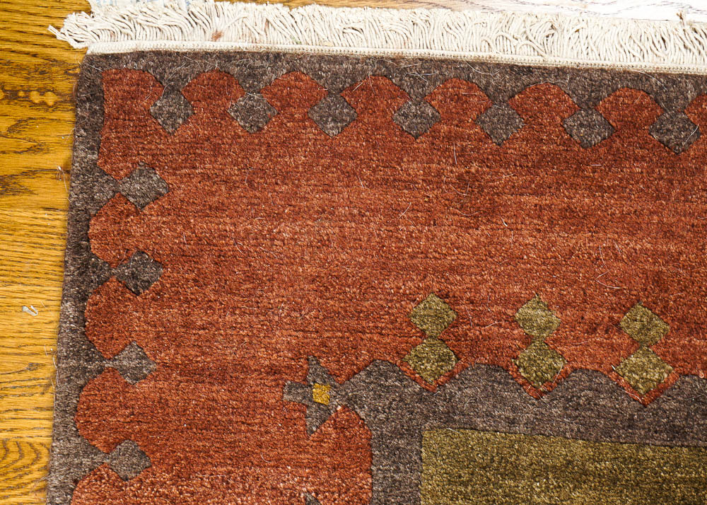 Hand Knotted Neutral Nepalese Area Rug