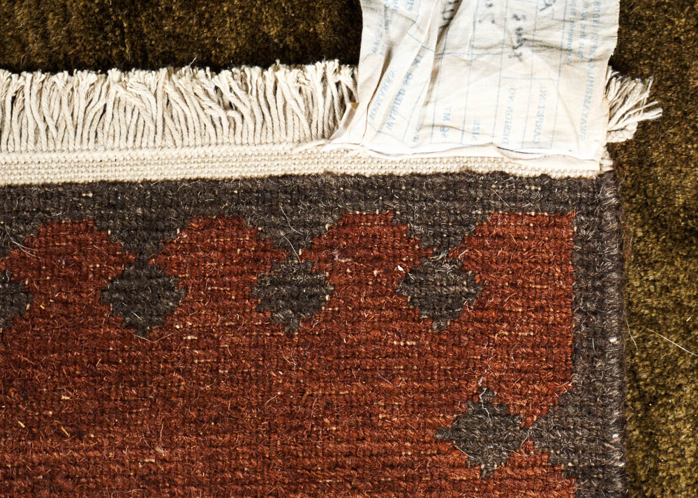 Hand Knotted Neutral Nepalese Area Rug