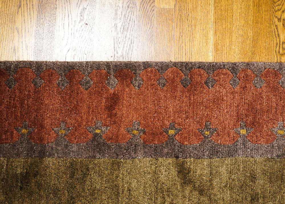 Hand Knotted Neutral Nepalese Area Rug