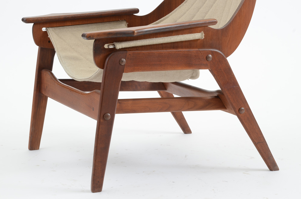 Jerry Johnson Walnut Sling Chair