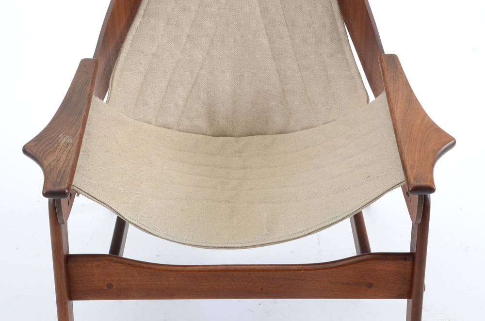 Jerry Johnson Walnut Sling Chair