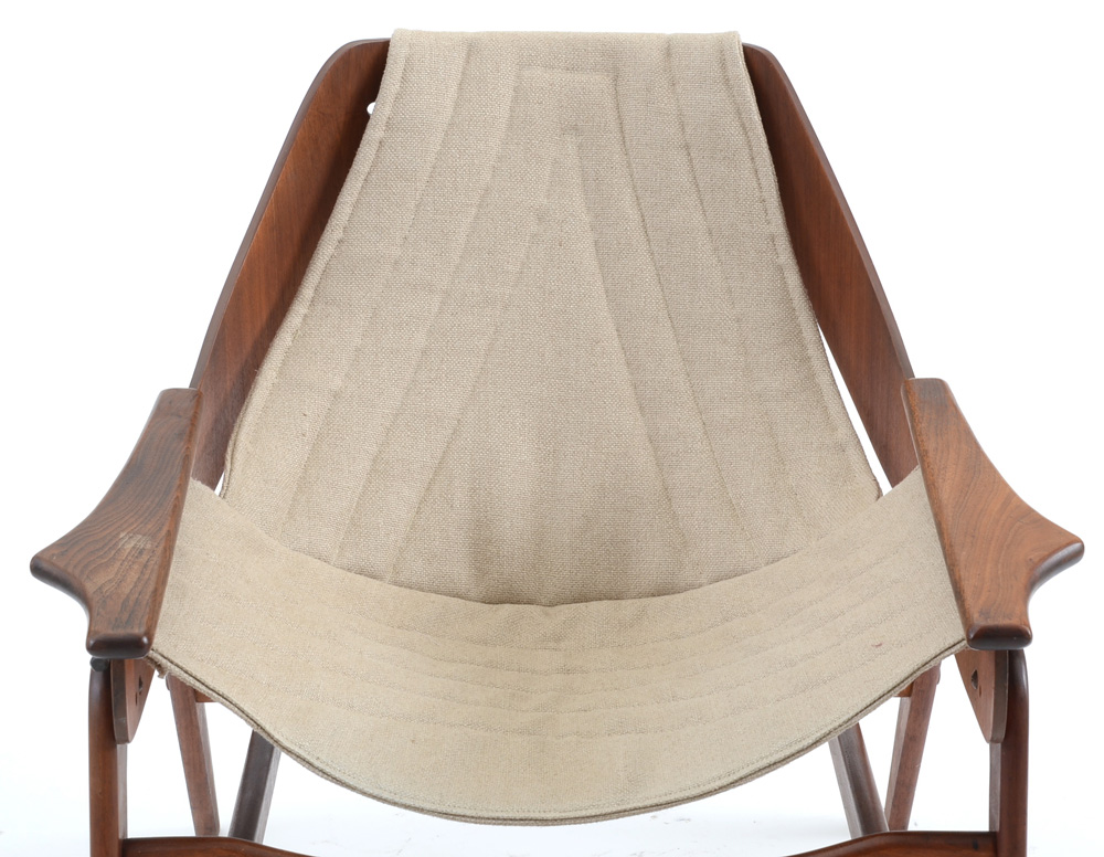 Jerry Johnson Walnut Sling Chair