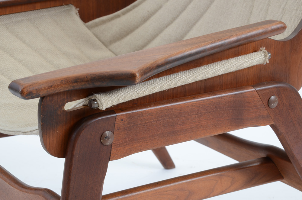 Jerry Johnson Walnut Sling Chair