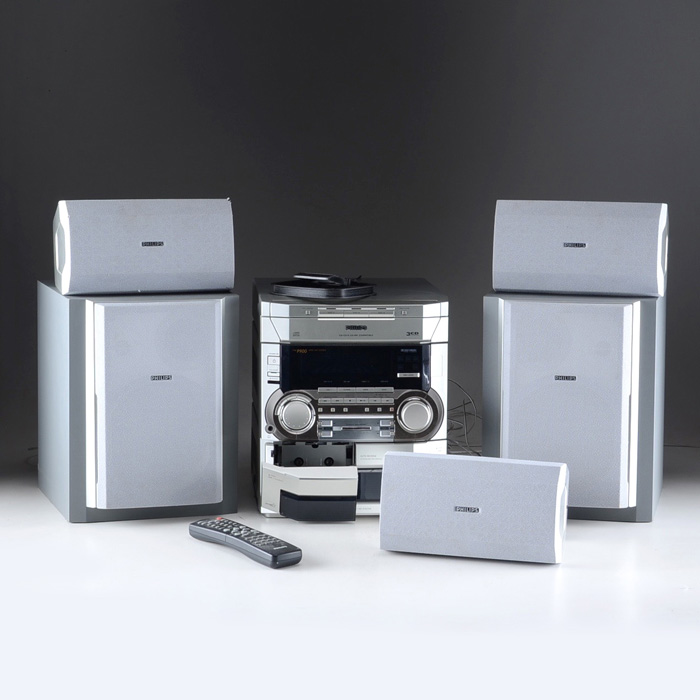 Phillips Mini HiFi System With Subwoofer and Five Speakers