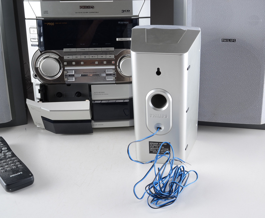 Phillips Mini HiFi System With Subwoofer and Five Speakers