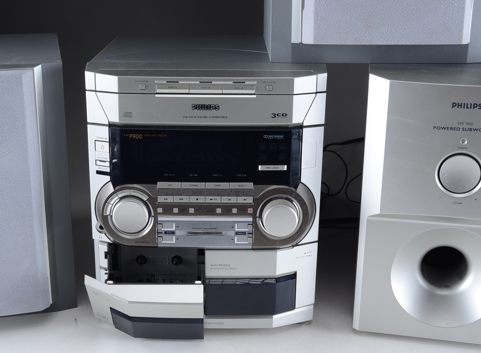 Phillips Mini HiFi System With Subwoofer and Five Speakers