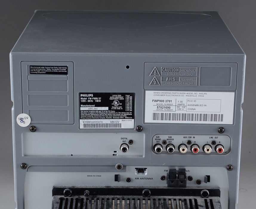 Phillips Mini HiFi System With Subwoofer and Five Speakers