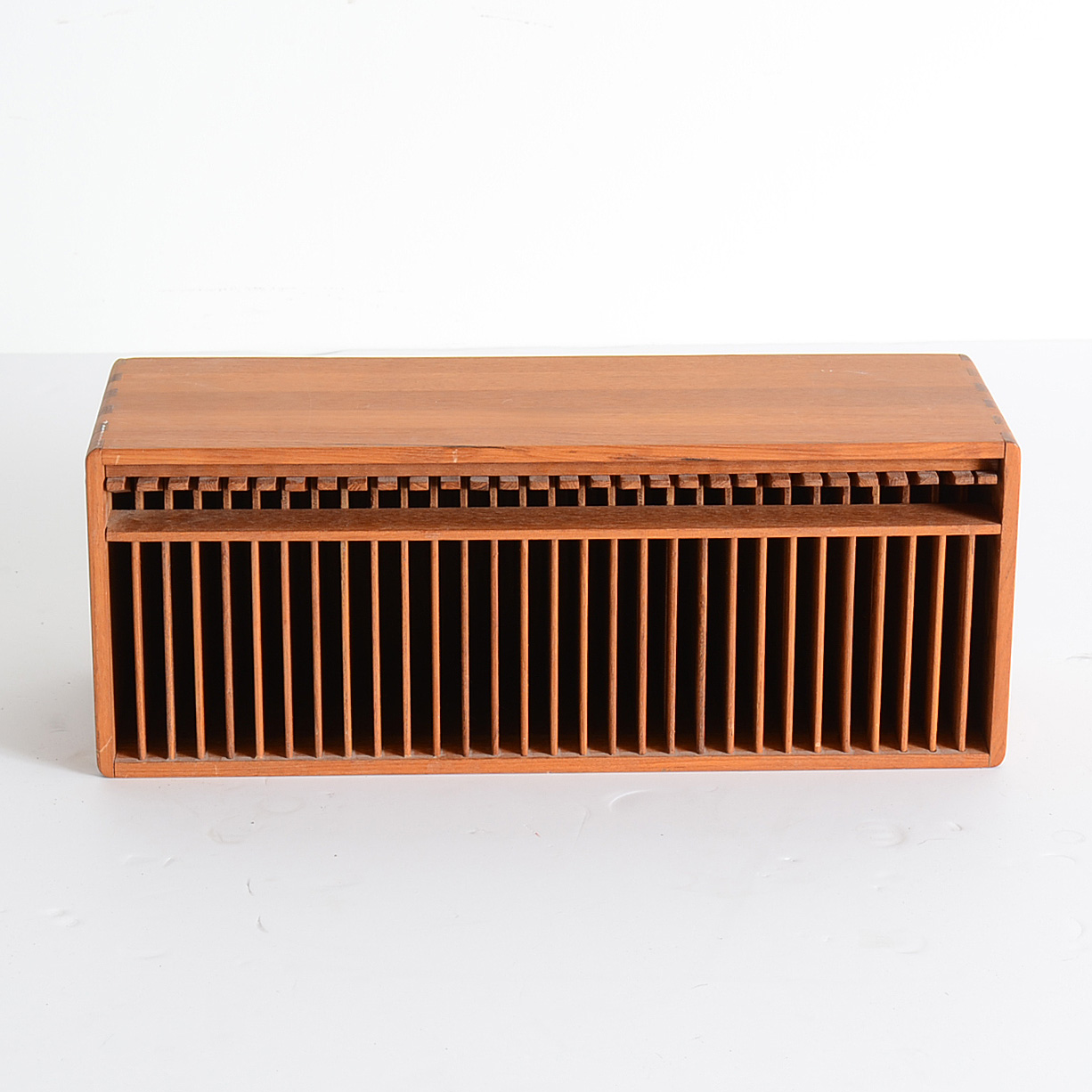 Kalmar Teak CD Storage Rack with Lever Action