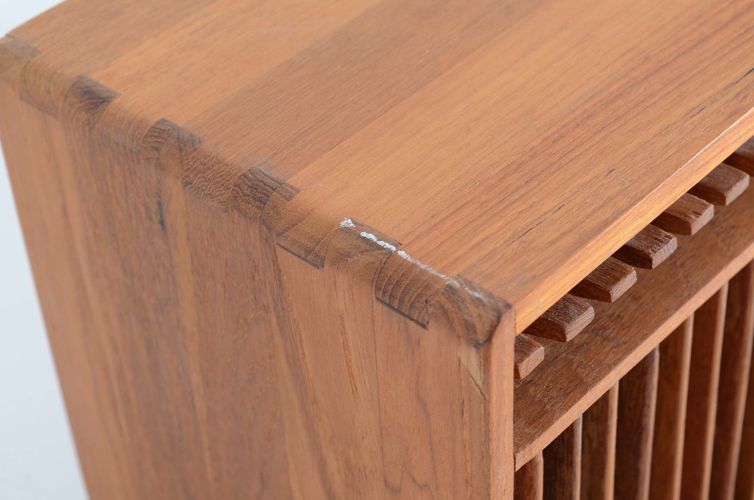 Kalmar Teak CD Storage Rack with Lever Action