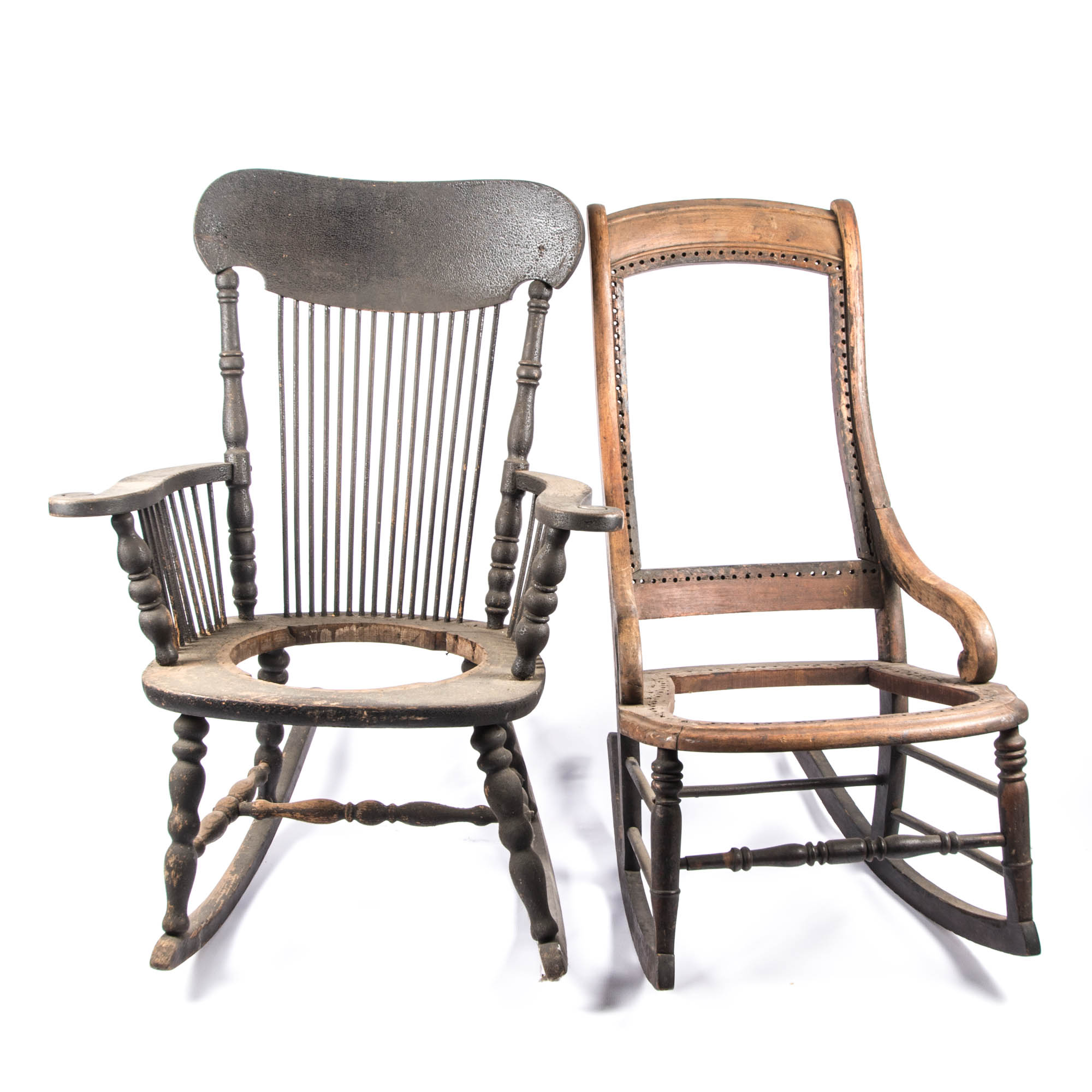 Pair of Antique Project Rocking Chairs