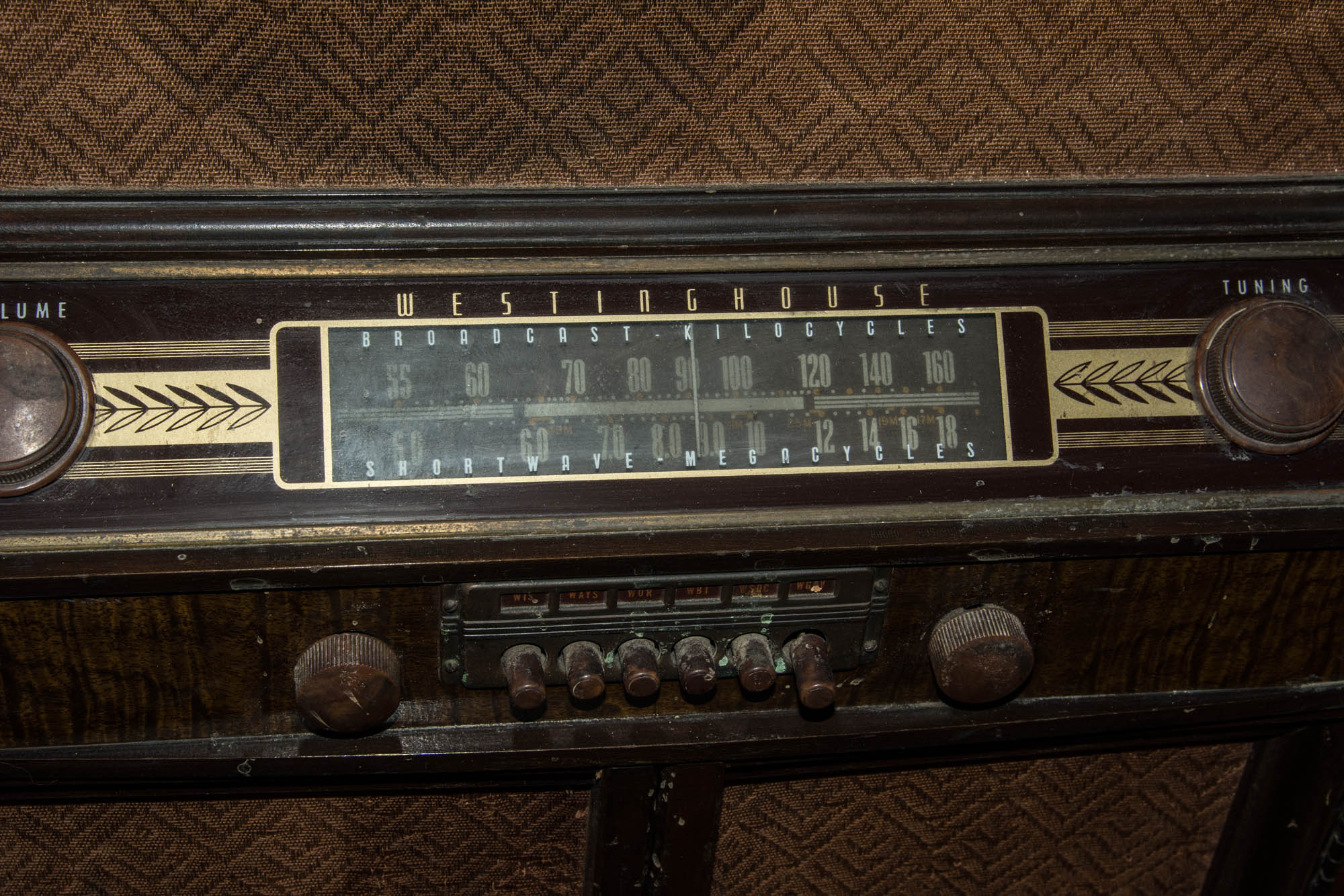 Art Deco Style Westinghouse Radio and Turntable